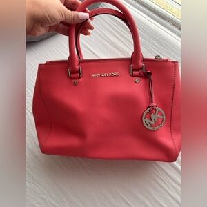 Michael Kors Coral Pink Tote Handbag